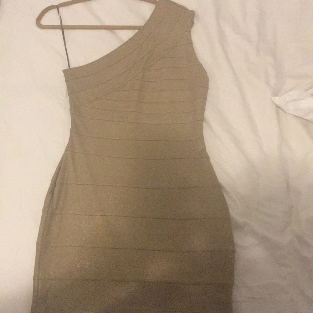 NWT Gold and shimmery Express dress